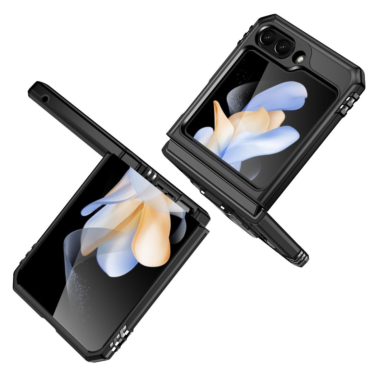 Samsung Galaxy Z Flip 6 / 7 FE BLACKTECH Slim Style Magnetic Ring Stand - Black