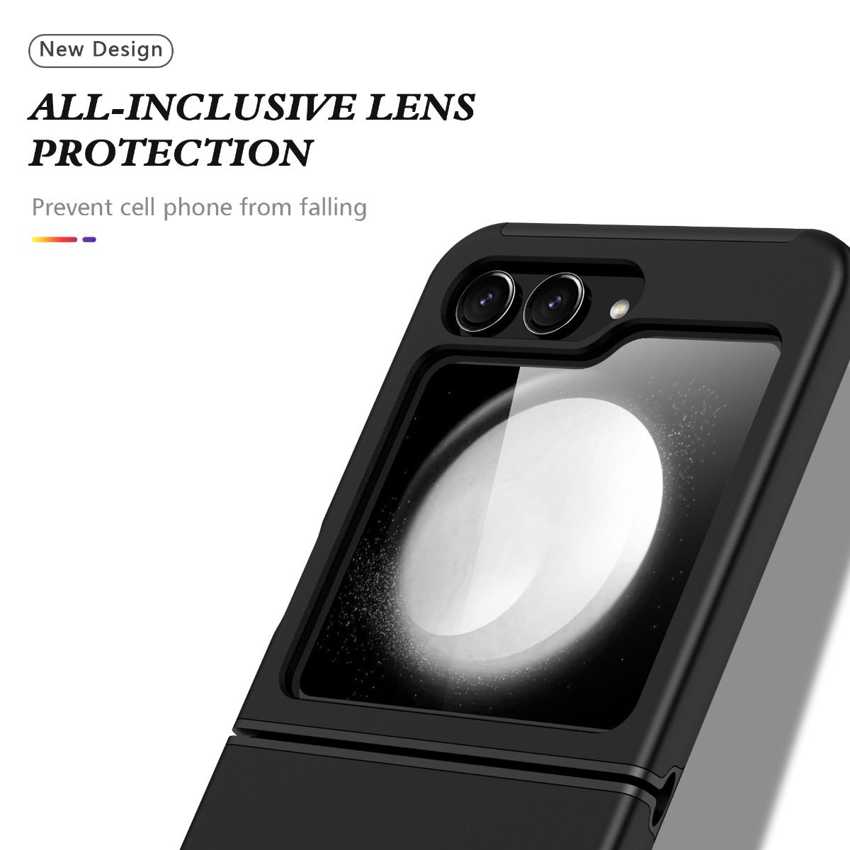 Samsung Galaxy Z Flip 7 BLACKTECH Slim Style Magnetic Ring Stand - Black