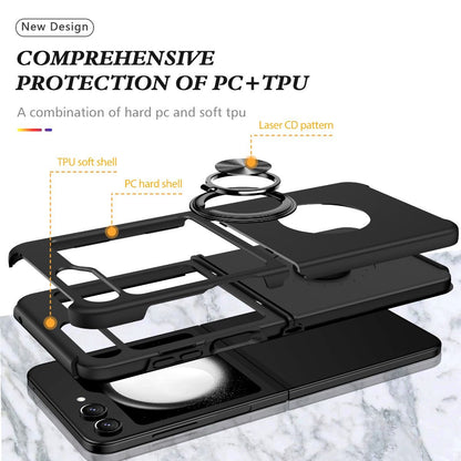 Samsung Galaxy Z Flip 6 / 7 FE BLACKTECH Slim Style Magnetic Ring Stand - Black