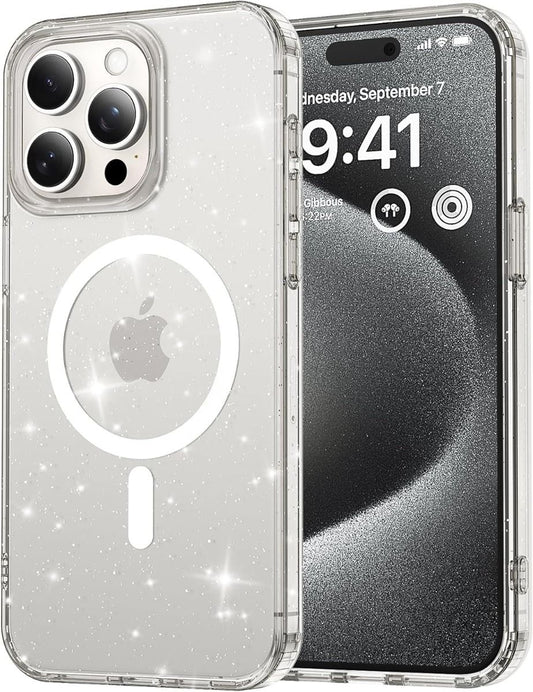 *Priority reserve-Ships early Sep*iPhone 17 Pro Max BLACKTECH Stay Glitter (Magnetic Compatible) - Clear