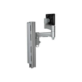 Atdec AWMS-4640 Single 460mm Monitor Arm + 400mm Post / 12kg (26.5lb) Flat Screen, 10kg (22lb) Curved Screen + F Clamp Desk Fixing, Silver