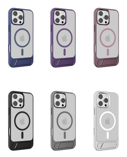 iPhone 16 Plus BLACKTECH X1 metallic with stand case (MagSafe Compatible) - Purple